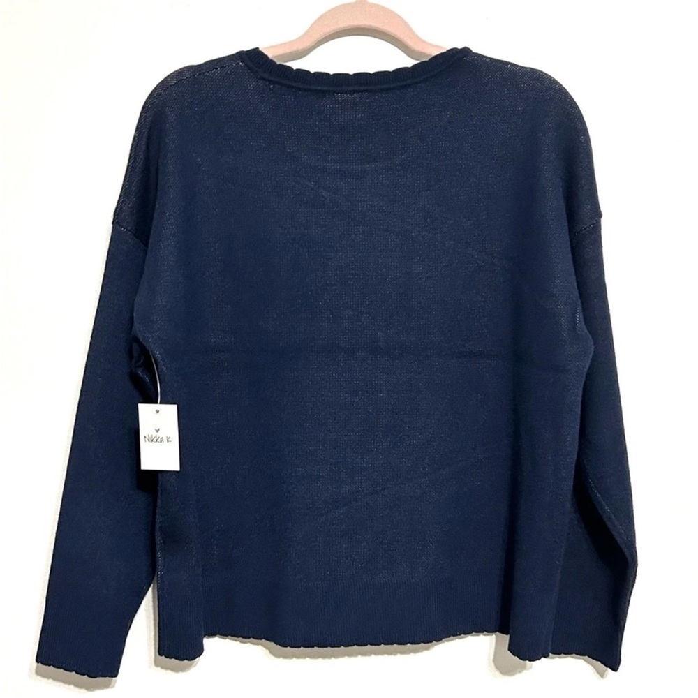 NEW Nikka K NAVY Dachshund Dog
Sweater Puppy Gold Collar STAR HIGH QUALITY SZ L - Picture 6 of 12